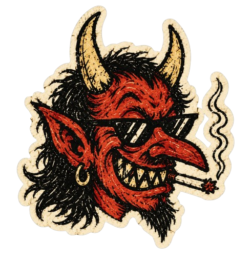 Bad Larry head sticker